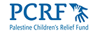 PCRF Palestine Children’s Relief Fund logo with blue hand and dove graphic.